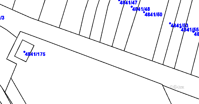 Parcela st. 4841/12 v KÚ Vracov, Katastrální mapa