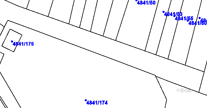 Parcela st. 4841/15 v KÚ Vracov, Katastrální mapa