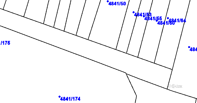 Parcela st. 4841/18 v KÚ Vracov, Katastrální mapa