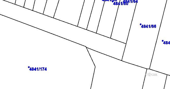 Parcela st. 4841/23 v KÚ Vracov, Katastrální mapa