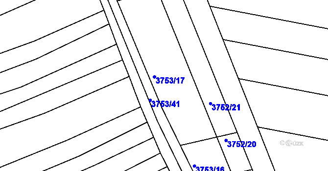Parcela st. 3753/19 v KÚ Vracov, Katastrální mapa