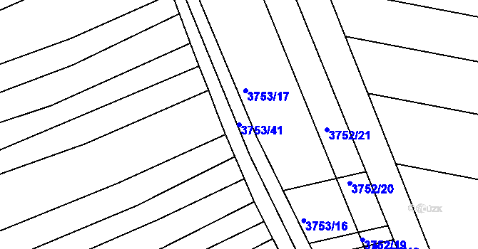 Parcela st. 3753/41 v KÚ Vracov, Katastrální mapa