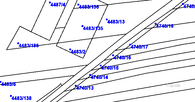 Parcela st. 4483/8 v KÚ Vracov, Katastrální mapa