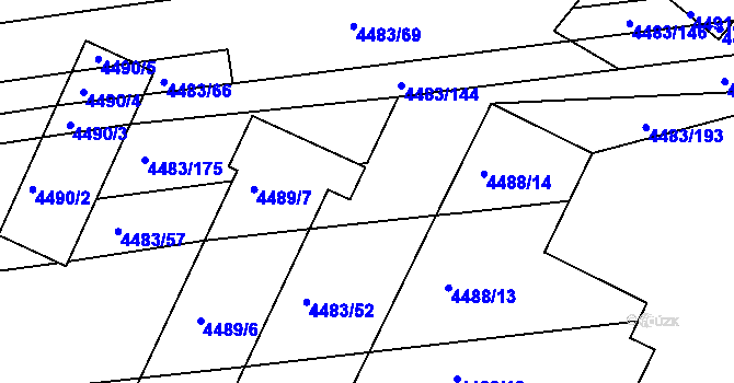 Parcela st. 4483/58 v KÚ Vracov, Katastrální mapa