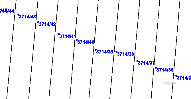 Parcela st. 3714/39 v KÚ Vracov, Katastrální mapa