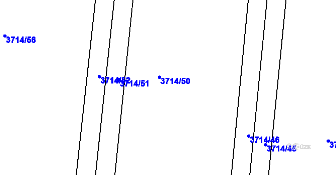Parcela st. 3714/49 v KÚ Vracov, Katastrální mapa