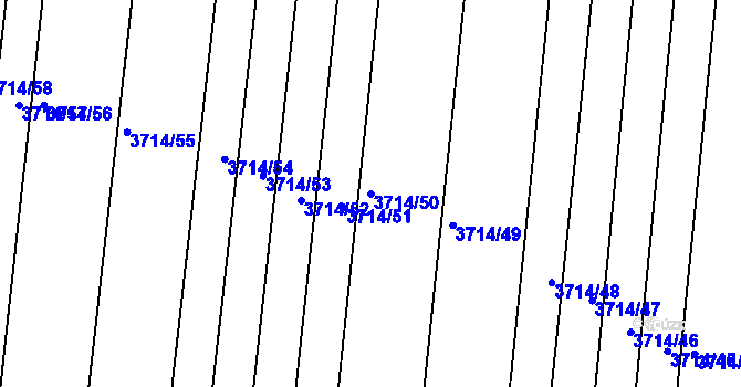 Parcela st. 3714/50 v KÚ Vracov, Katastrální mapa