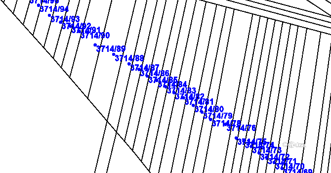 Parcela st. 3714/83 v KÚ Vracov, Katastrální mapa