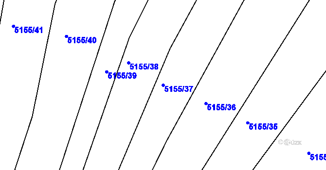 Parcela st. 5155/37 v KÚ Vracov, Katastrální mapa