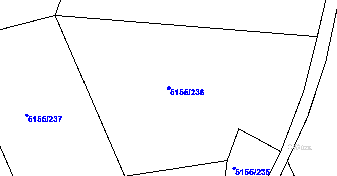 Parcela st. 5155/236 v KÚ Vracov, Katastrální mapa