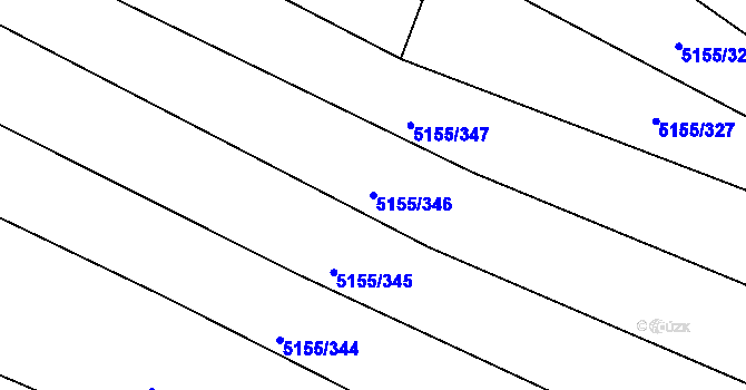 Parcela st. 5155/346 v KÚ Vracov, Katastrální mapa