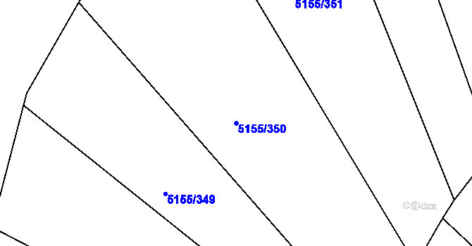 Parcela st. 5155/350 v KÚ Vracov, Katastrální mapa