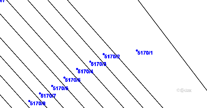 Parcela st. 5170/2 v KÚ Vracov, Katastrální mapa