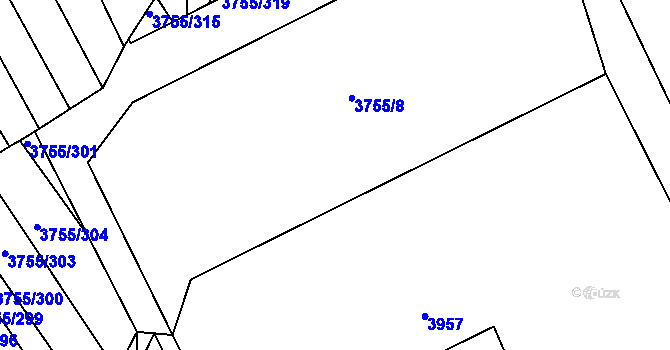 Parcela st. 3752/59 v KÚ Vracov, Katastrální mapa