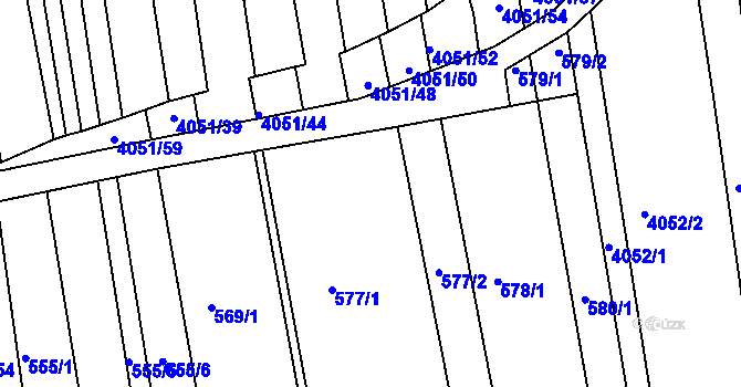Parcela st. 570/3 v KÚ Vracov, Katastrální mapa