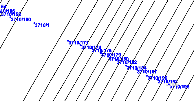 Parcela st. 3710/177 v KÚ Vracov, Katastrální mapa