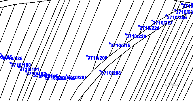 Parcela st. 3710/211 v KÚ Vracov, Katastrální mapa
