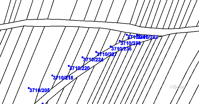 Parcela st. 3710/230 v KÚ Vracov, Katastrální mapa