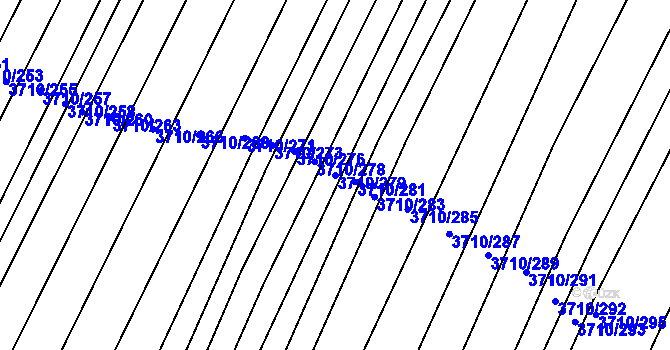 Parcela st. 3710/279 v KÚ Vracov, Katastrální mapa