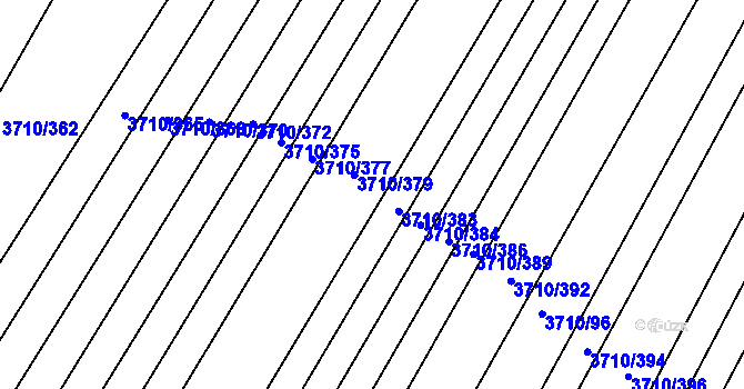 Parcela st. 3710/382 v KÚ Vracov, Katastrální mapa