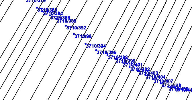 Parcela st. 3710/396 v KÚ Vracov, Katastrální mapa