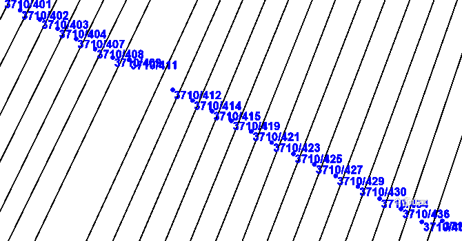Parcela st. 3710/419 v KÚ Vracov, Katastrální mapa