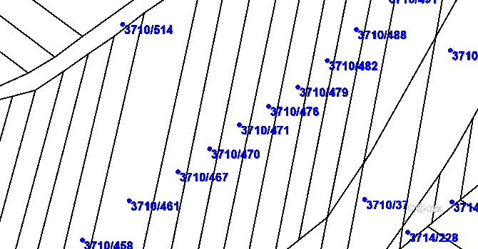 Parcela st. 3710/471 v KÚ Vracov, Katastrální mapa