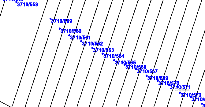Parcela st. 3710/564 v KÚ Vracov, Katastrální mapa