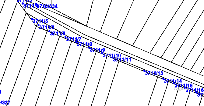 Parcela st. 3711/10 v KÚ Vracov, Katastrální mapa