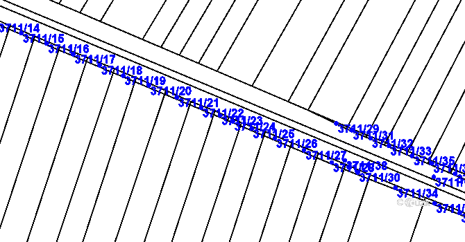 Parcela st. 3711/24 v KÚ Vracov, Katastrální mapa