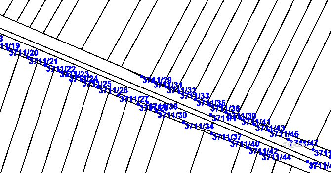 Parcela st. 3711/32 v KÚ Vracov, Katastrální mapa