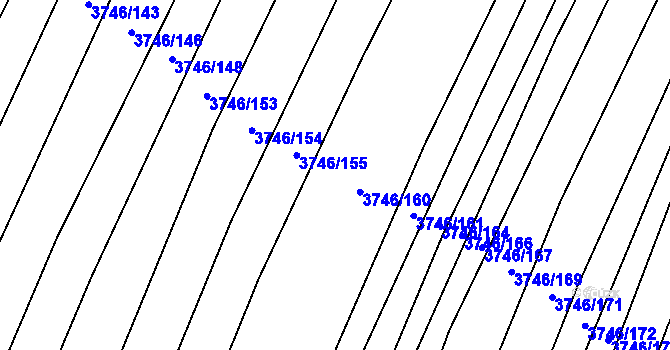 Parcela st. 3746/157 v KÚ Vracov, Katastrální mapa