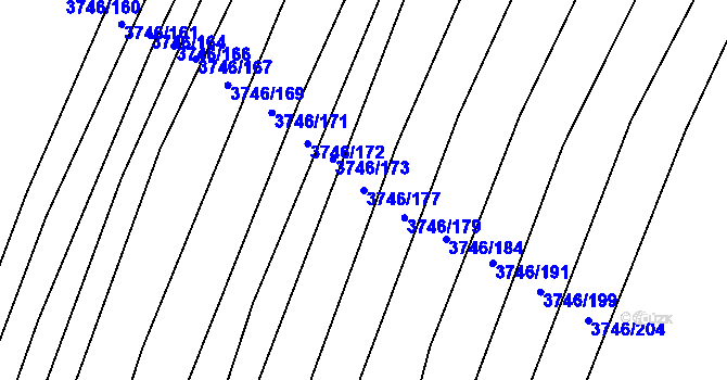 Parcela st. 3746/177 v KÚ Vracov, Katastrální mapa