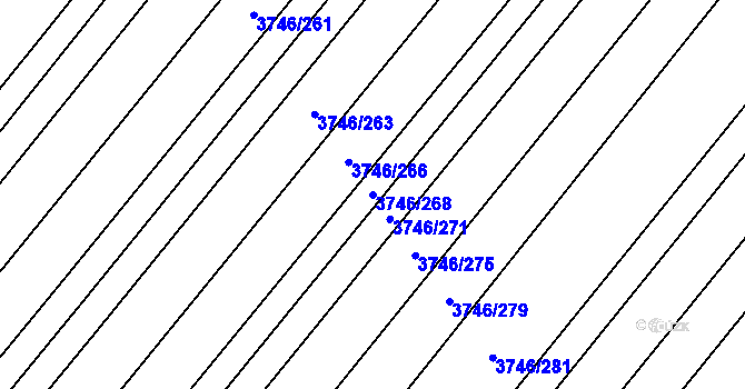 Parcela st. 3746/268 v KÚ Vracov, Katastrální mapa