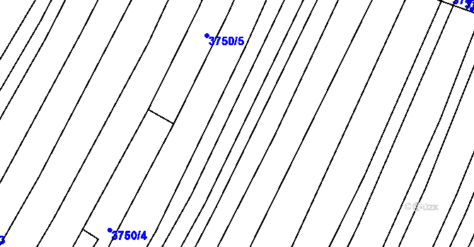 Parcela st. 3750/236 v KÚ Vracov, Katastrální mapa