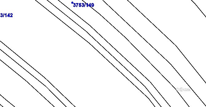 Parcela st. 3753/169 v KÚ Vracov, Katastrální mapa