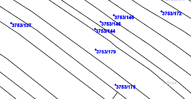 Parcela st. 3753/179 v KÚ Vracov, Katastrální mapa