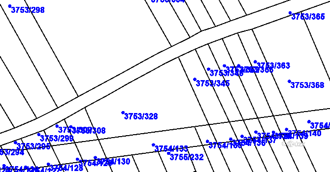 Parcela st. 3753/337 v KÚ Vracov, Katastrální mapa