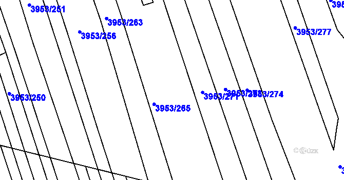 Parcela st. 3953/267 v KÚ Vracov, Katastrální mapa