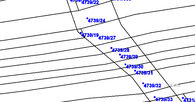 Parcela st. 4731/353 v KÚ Vracov, Katastrální mapa