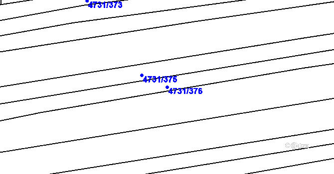 Parcela st. 4731/376 v KÚ Vracov, Katastrální mapa