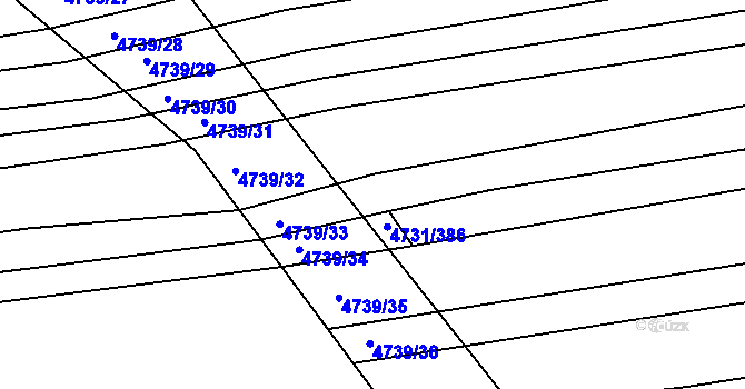 Parcela st. 4731/382 v KÚ Vracov, Katastrální mapa