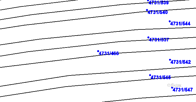 Parcela st. 4731/466 v KÚ Vracov, Katastrální mapa