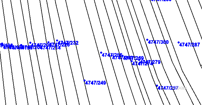 Parcela st. 4747/256 v KÚ Vracov, Katastrální mapa