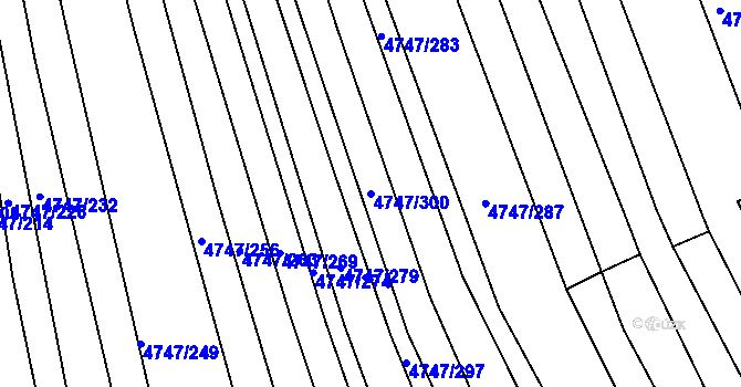 Parcela st. 4747/300 v KÚ Vracov, Katastrální mapa