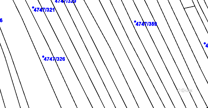 Parcela st. 4747/348 v KÚ Vracov, Katastrální mapa