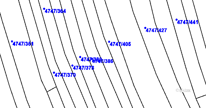 Parcela st. 4747/396 v KÚ Vracov, Katastrální mapa