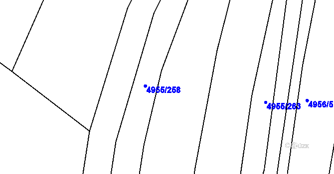 Parcela st. 4955/259 v KÚ Vracov, Katastrální mapa