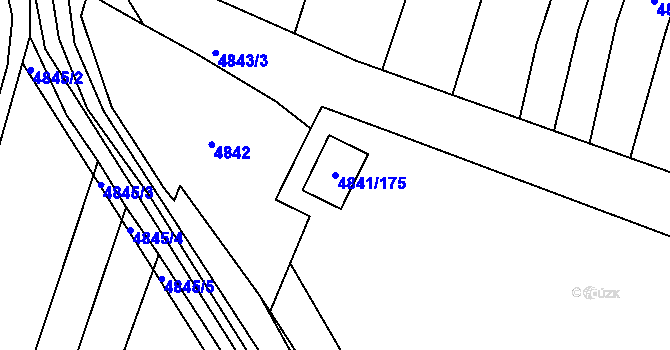 Parcela st. 4841/175 v KÚ Vracov, Katastrální mapa