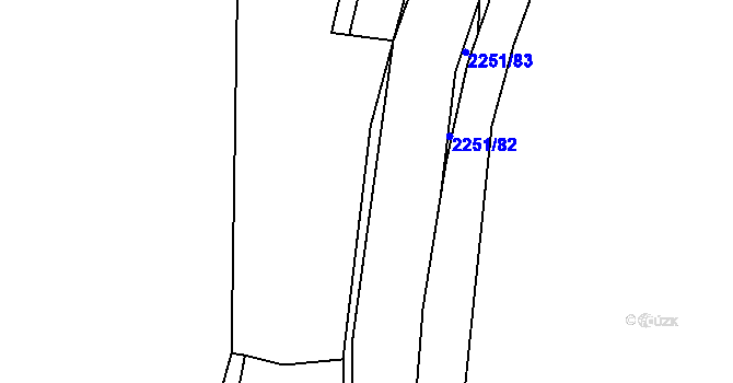 Parcela st. 2251/49 v KÚ Vracovice, Katastrální mapa